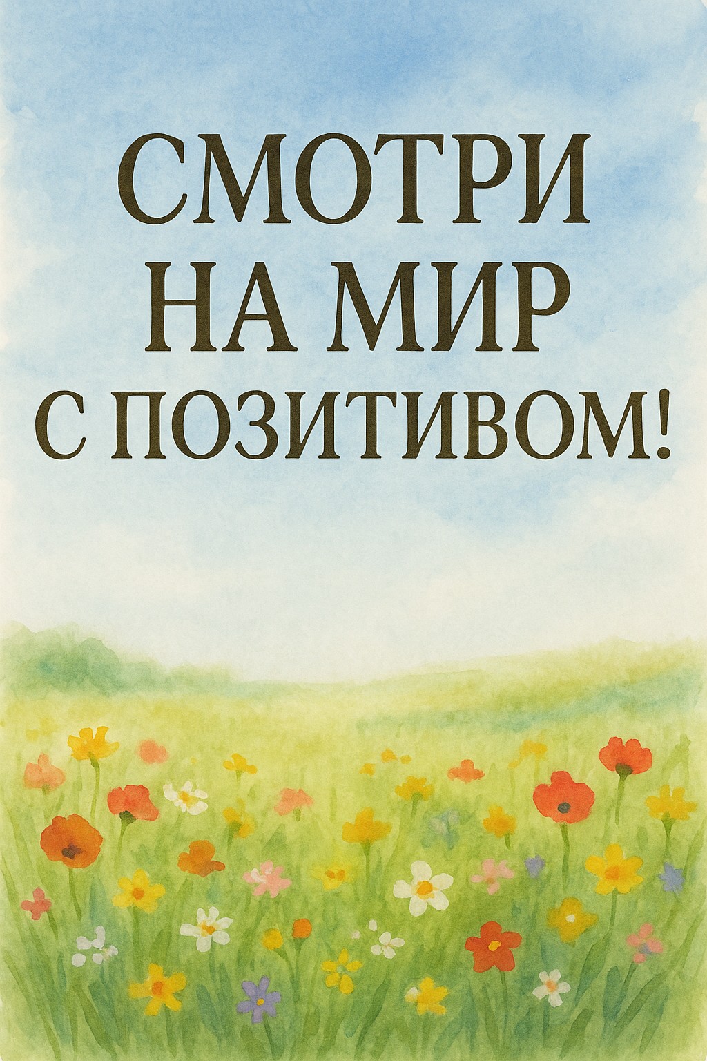 Пусть каждый день будет вдохновляющим с этой акварельной открыткой.