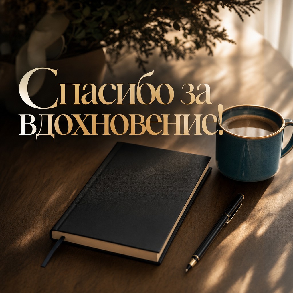 Эта открытка с блокнотом и ручкой – отличный способ сказать спасибо.
