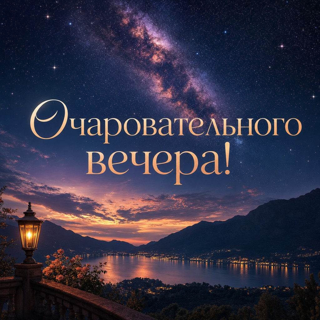Потрясающая открытка с Млечным путём, идеально подходящая для вечера.