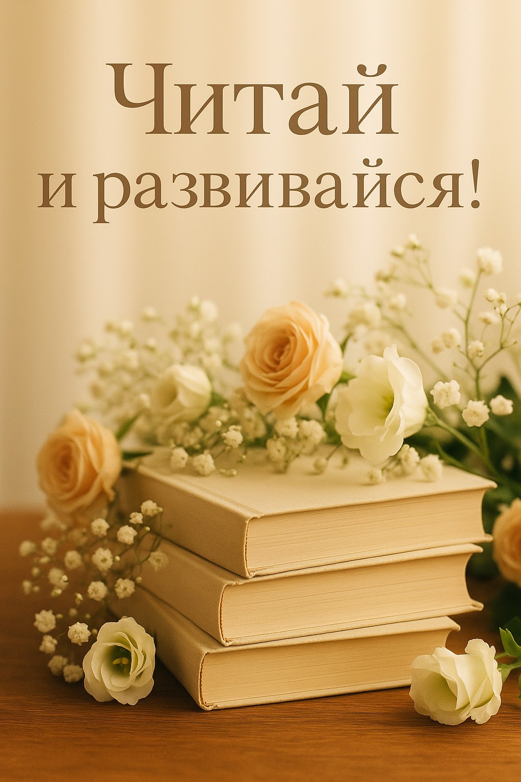Поделитесь любовью к чтению с этой элегантной открыткой.