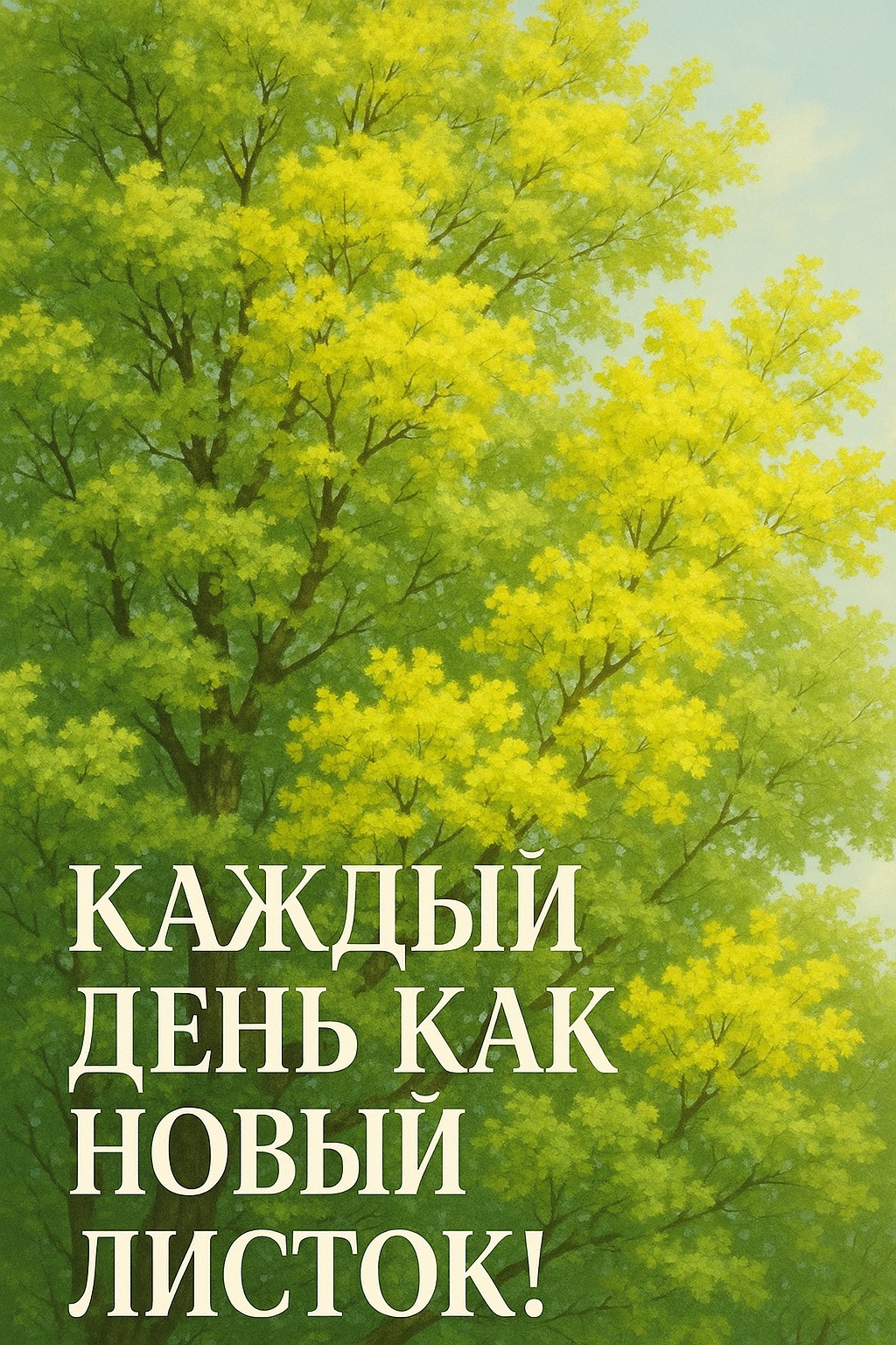 Вдохновляйтесь природой с этой открыткой, наполненной цветущими деревьями!