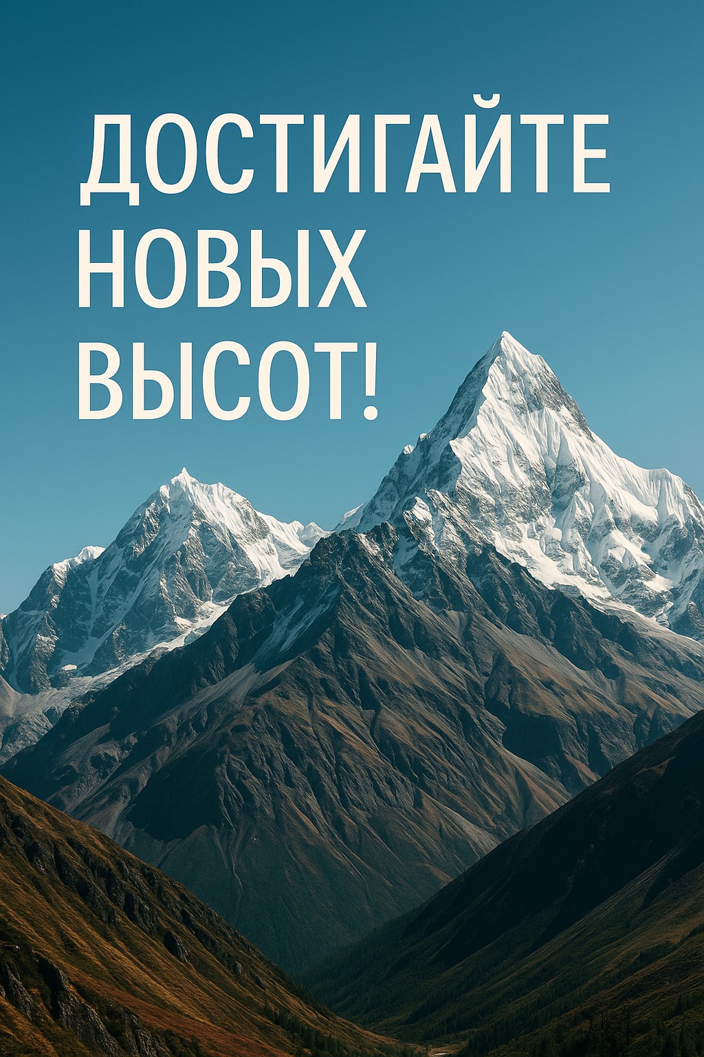 Подарите вдохновение с великолепной открыткой о горах.