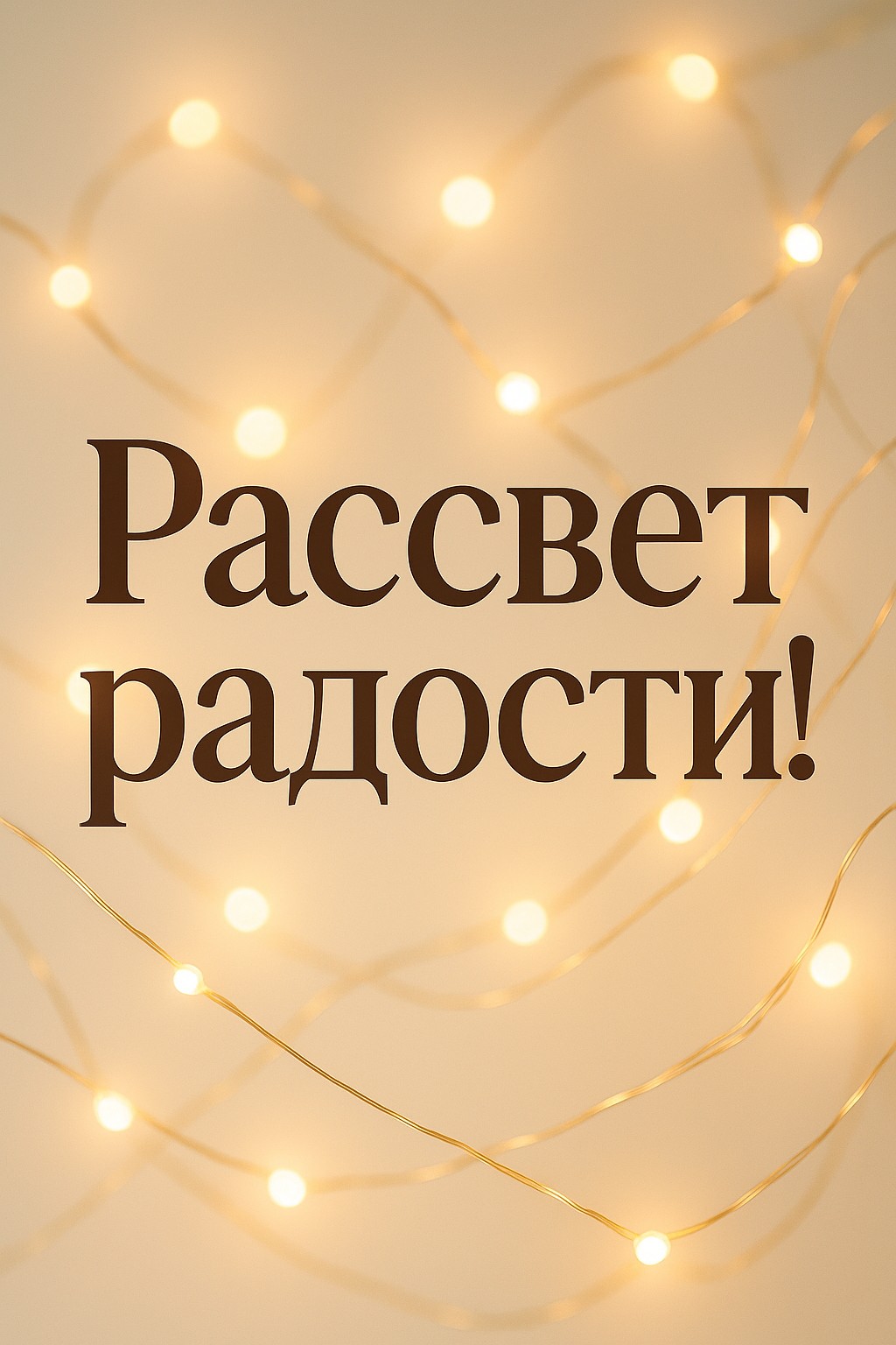 Поддержите радостное настроение с этой стильной открыткой, наполненной огоньками!
