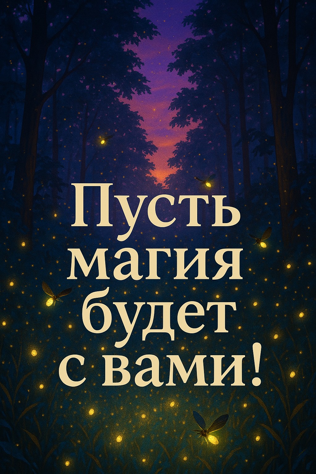 Сделайте любовь к жизни видимой с этой открыткой, полной света и магии!