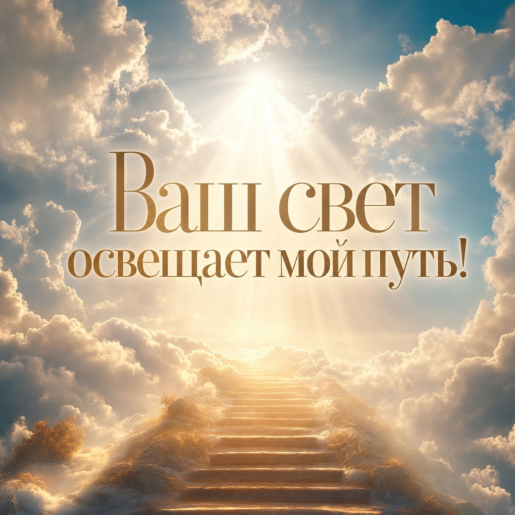 Открытка с лучами света и светом благодарности.