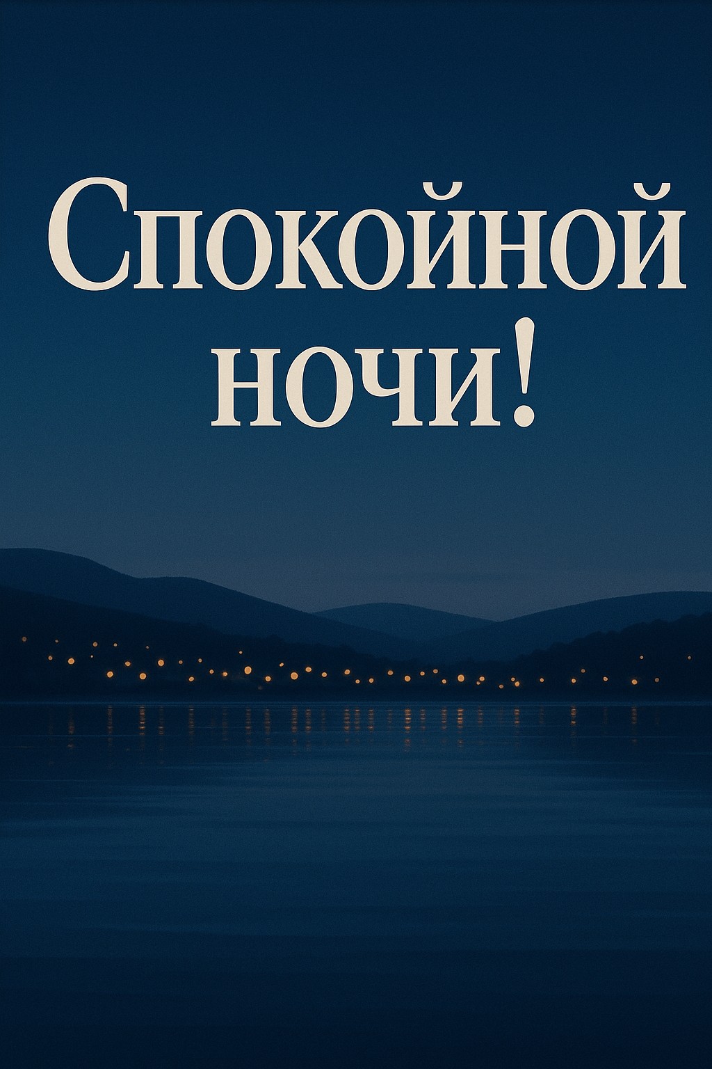 Отправьте тёплые вечерние пожелания с открыткой "Тихий вечер".