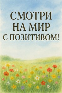Акварельная открытка с природой для хорошего дня