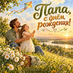 Открытки с днём рождения папе