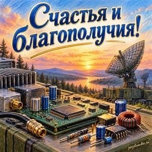 День специалиста РЭБ — открытка «Счастья и благополучия!» с аккуратными электронными компонентами День специалиста РЭБ — открытка «Счастья и благополучия!» с аккуратными электронными компонентами