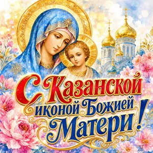 Картинка с Днём Казанской иконы Божией Матери 4 ноября