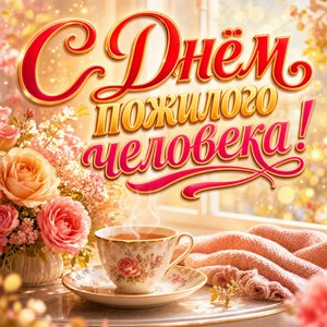 Картинка с Днём пожилого человека