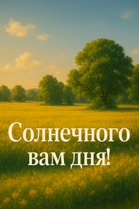 Кинематографическая открытка на солнечный день