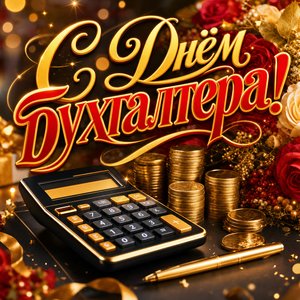 Красивая открытка с Днём бухгалтера