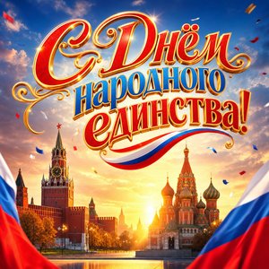 Красивая открытка с Днём народного единства