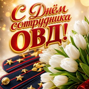 Красивая открытка с Днём полиции