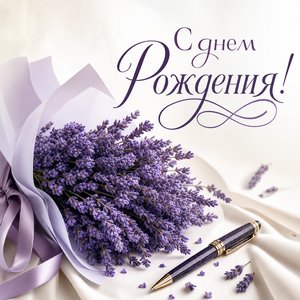 Открытка Днем Рождения с букетом цветов Открытка Днем Рождения с букетом цветов