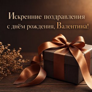 Открытка Дня Рождения с подарочной коробкой