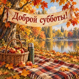 Открытка «Доброй субботы!» с пикником