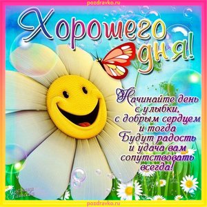 Открытка Добрый День с красивыми цветами