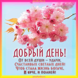 Открытка добрый день с красивым пожеланием