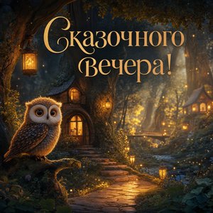 Открытка добрый вечер с лесом