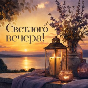 Открытка добрый вечер со свечами