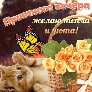 Открытка хорошего и приятного вечера желаю тепла и уюта