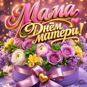 Открытка ко Дню матери с цветочной коробкой