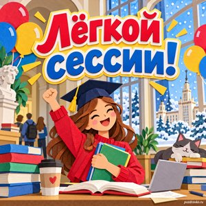 Открытка «Лёгкой сессии!» с аудиторией