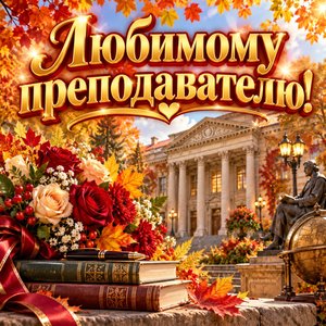 Открытка «Любимому преподавателю!» со зданием университета
