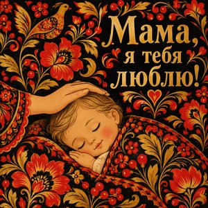 Открытка «Мама, я тебя люблю!» с малышом под пледом