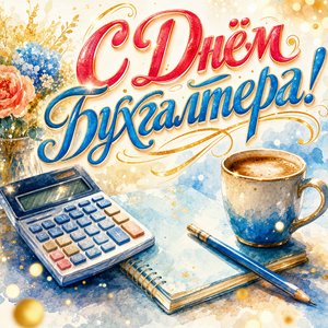 Открытка на День бухгалтера счастья и успехов