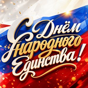 Открытка на День народного единства с современным триколором