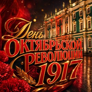 Открытка на День Октябрьской революции 1917 года с Зимним дворцом