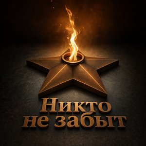 Открытка на День памяти и скорби с бронзовой звездой