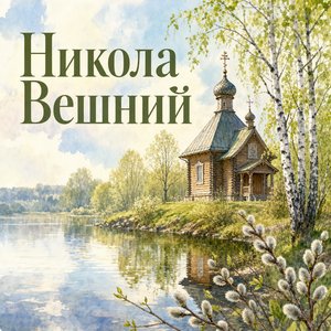 Открытка на Никола Вешний — День святителя Николая с часовней у реки