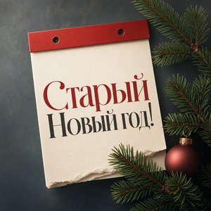 Открытка на Старый Новый год с календарным листом