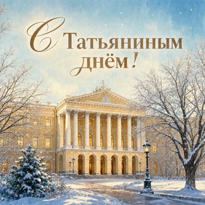 Открытка на Татьянин день — День студента с зимним университетом