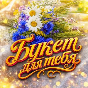 Открытка с цветами с полевым букетом