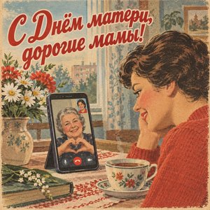 Открытка «С Днём матери, дорогие мамы!» с видеозвонком маме