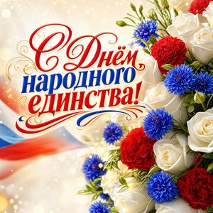 Открытка с Днём народного единства