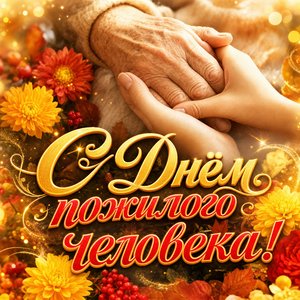 Открытка с Днём пожилого человека