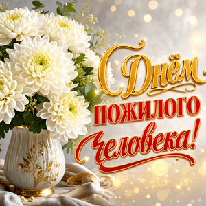 Открытка с Днём пожилых людей
