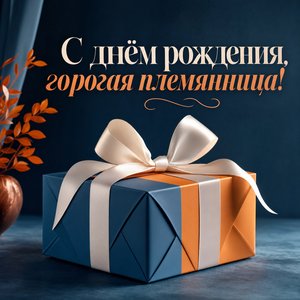 Открытка с днем рождения с подарочной коробкой