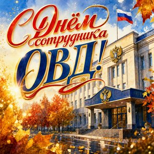 Открытка с Днём сотрудников органов внутренних дел российской федерации