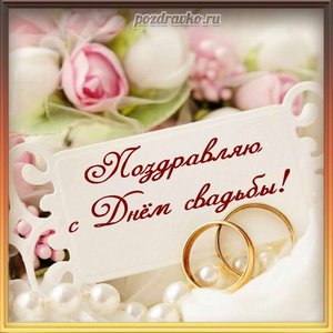 Открытка поздравление с днем свадьбы