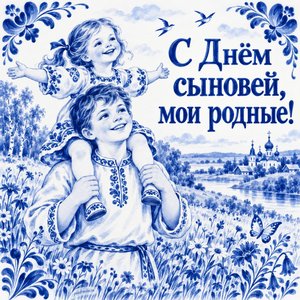 Открытка «С Днём сыновей, мои родные!» со старшим братом