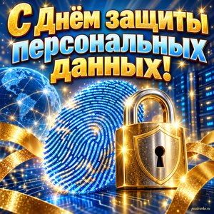 Открытка «С Днём защиты персональных данных!» с отпечатком