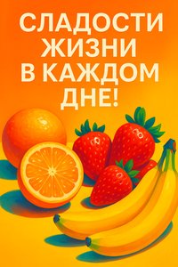 Открытка с фруктами