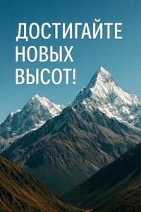 Открытка с горами для вдохновения